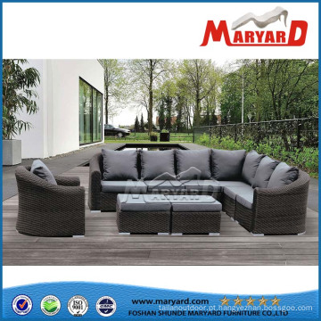 Conjunto de sofá de design de jardim de Rattan confortável
